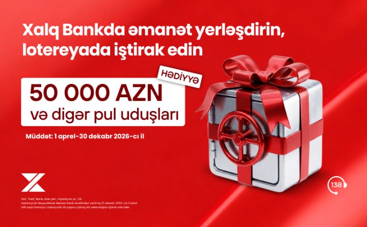 Xalq Bankda hədiyyəli “Əmanət” lotereyası davam edir